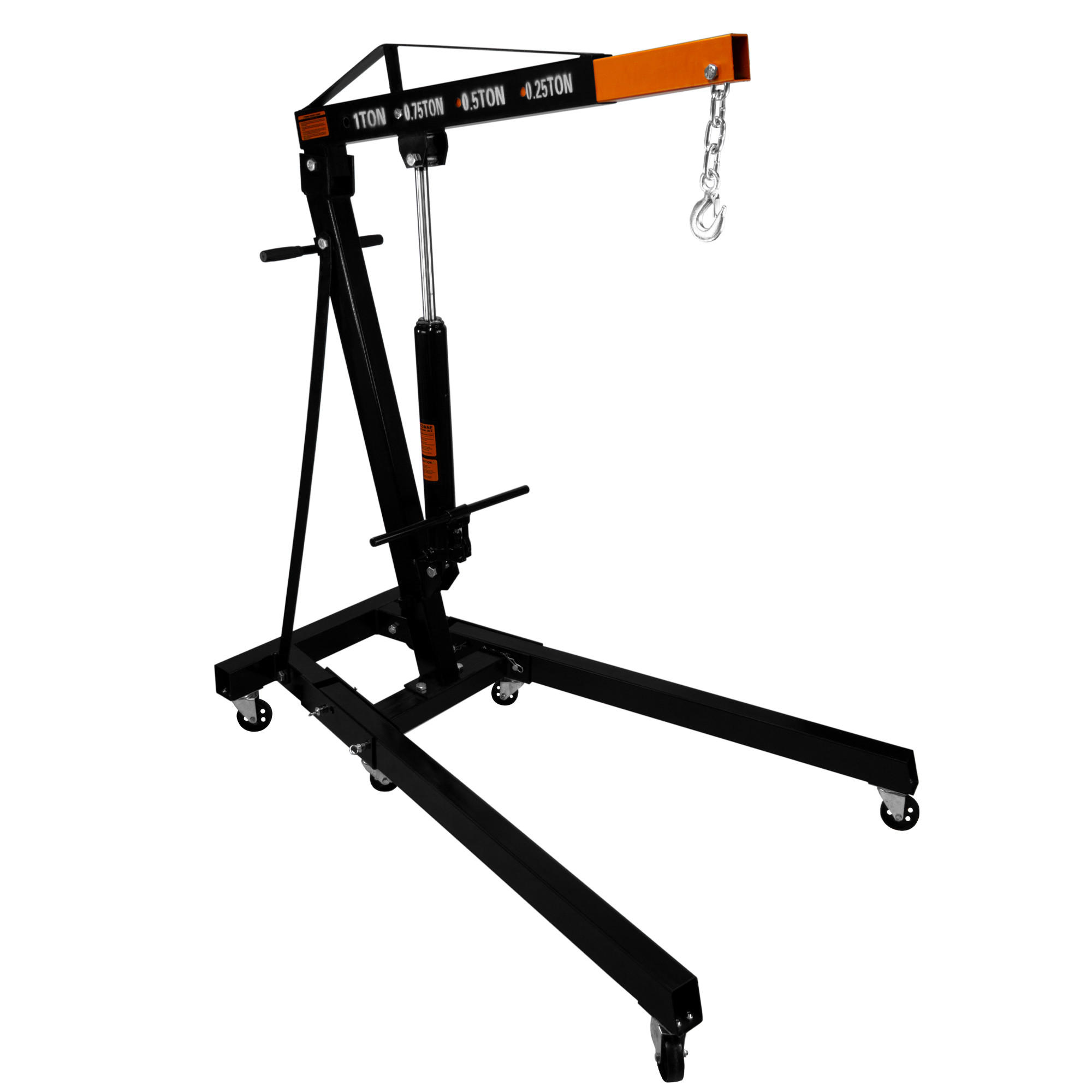 WERKSTATTKRAN MOTORKRAN 1000kg - Schwarz, Metall (150/93/155cm) - Monstershop