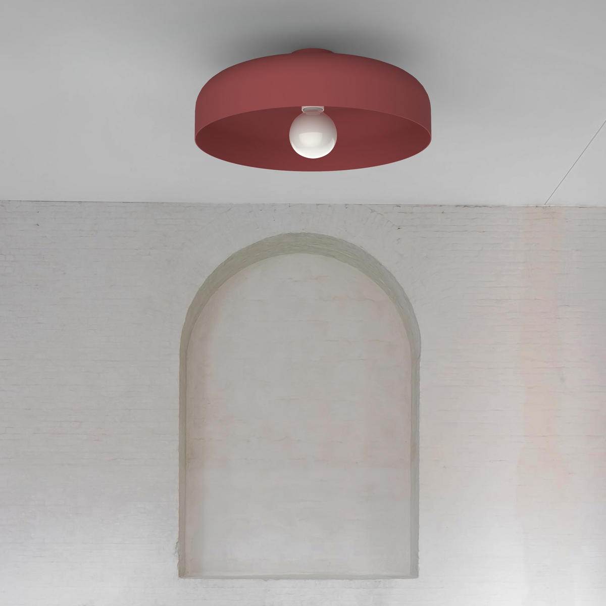 DECKENLEUCHTE Tuzzi - Rot, Metall (40/40/12cm) - Lumicom