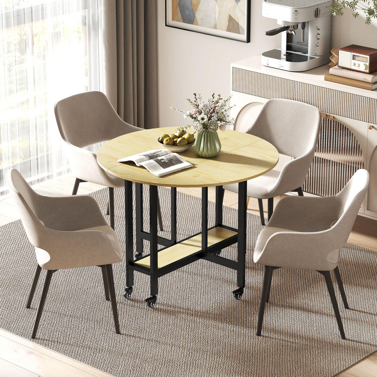 ESSTISCH Eiche 1 Stück - Beige, Naturmaterialien (100/100/75cm) - GiPP