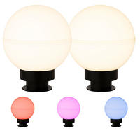 LED AUSSENLEUCHTE Weiß Smart opal 2er Set - Weiß, Kunststoff (20/20/51cm)