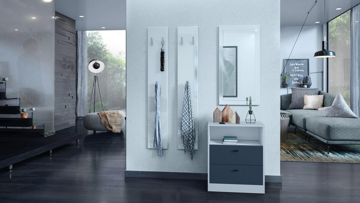 KOMMODE Pino Fronten in Anthrazit matt - Dunkelgrau/Anthrazit, Holzwerkstoff (56/67.5/36cm) - Vladon