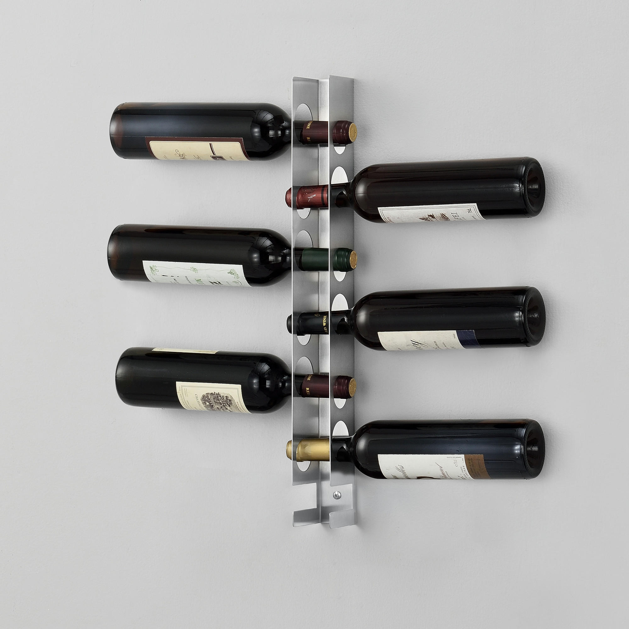 WEINREGAL Pfalz - Silberfarben, Metall (5/55/7cm) - [en.casa]