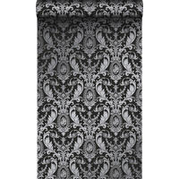 TAPETE Ornamente 53 cm x 10.05 m - Schwarz, Papier (53/1000cm) - Origin Wallcoverings