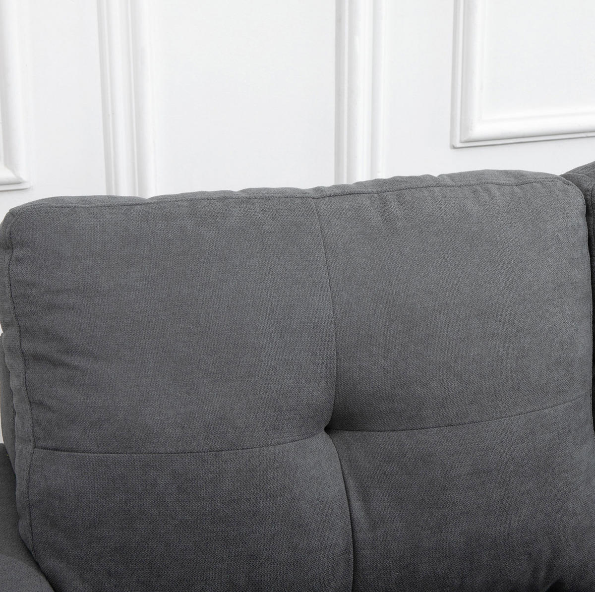 ECKSOFA aus Leinen 193x136x85 cm in Grau mit Chaiselongue - Grau, Textil (136/193cm) - Modfu