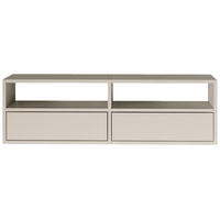 TV-LOWBOARD hängend, 2 Klappen und Ablagen, Kaschmir, 100 cm - Kaschmir, Holzwerkstoff (100.6/30/30cm) - Selsey