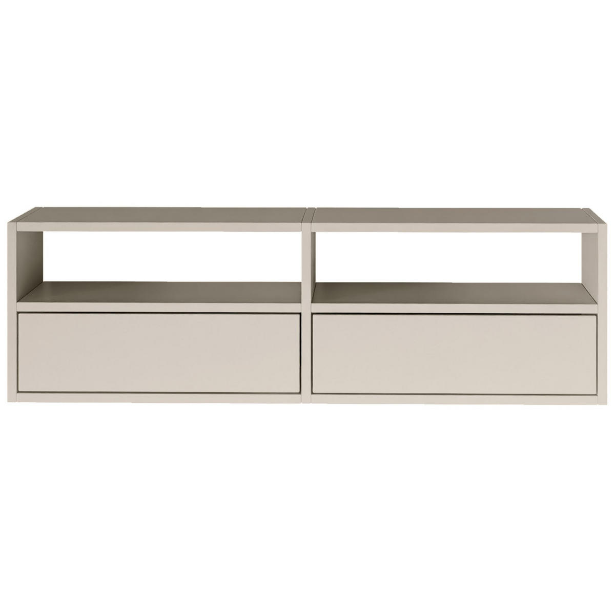 TV-LOWBOARD hängend, 2 Klappen und Ablagen, Kaschmir, 100 cm - Kaschmir, Holzwerkstoff (100.6/30/30cm) - Selsey