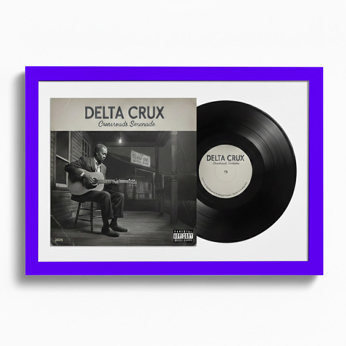 SCHALLPLATTEN RAHMEN 40/60 für Cover & Vinyl - Lila, Holz (60/40cm) - K-Möbel