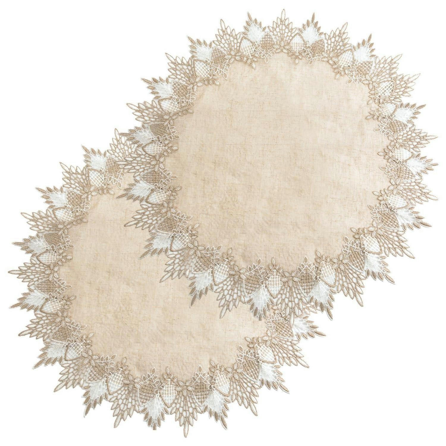 XXXLutz Deckchen Beige 60x1.5x60 cm
