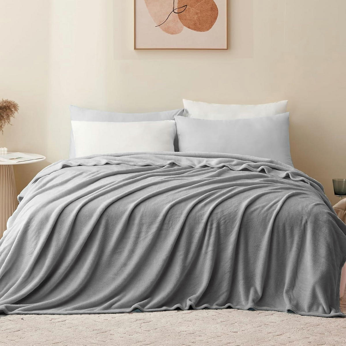 KUSCHELDECKE Flauschig 220 x 240 cm Grau - Grau, Textil (220/240cm)