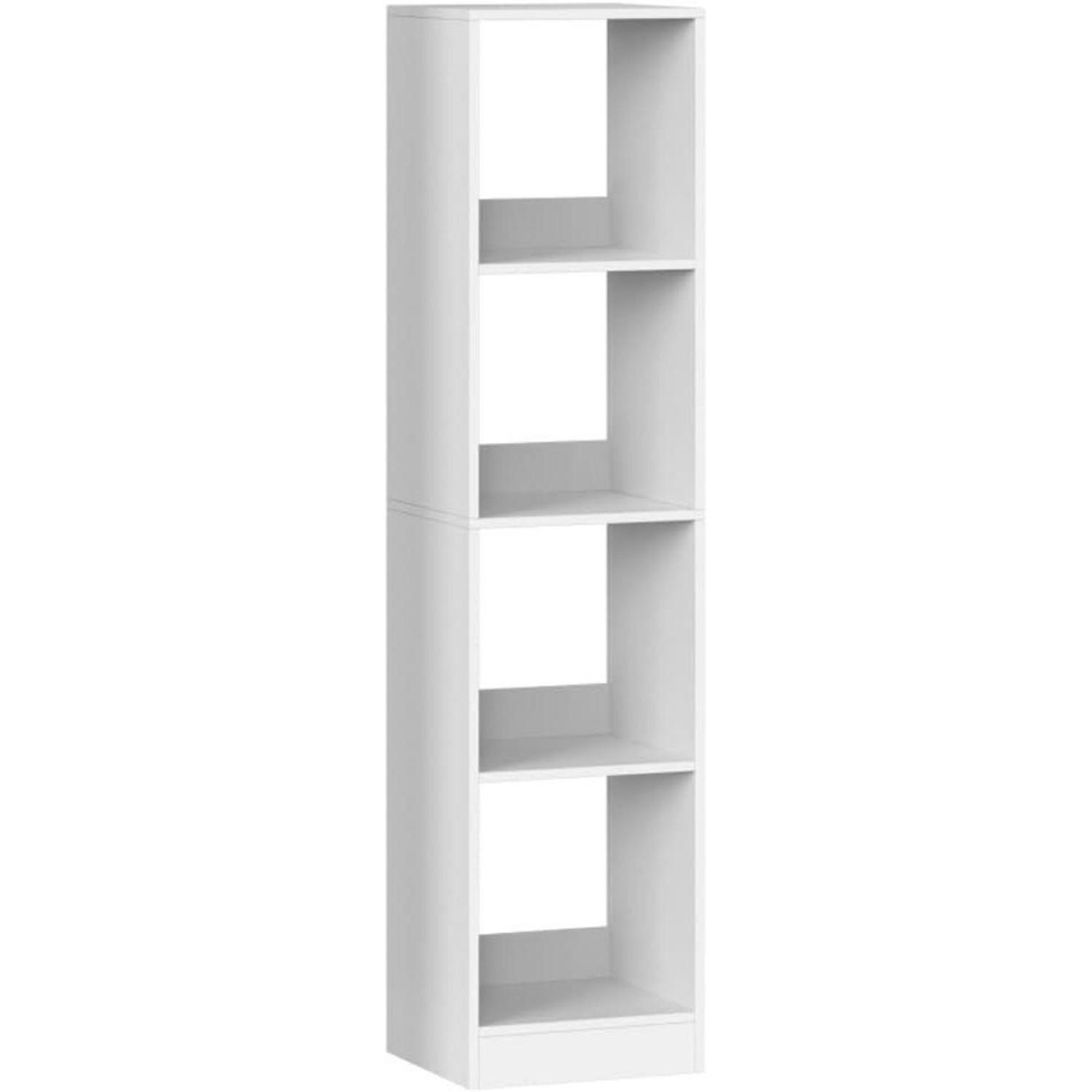 BÜCHERREGAL Würfelregal Weiß 24 x 30 x 124 cm - Weiß, Holzwerkstoff (30/124/24cm)