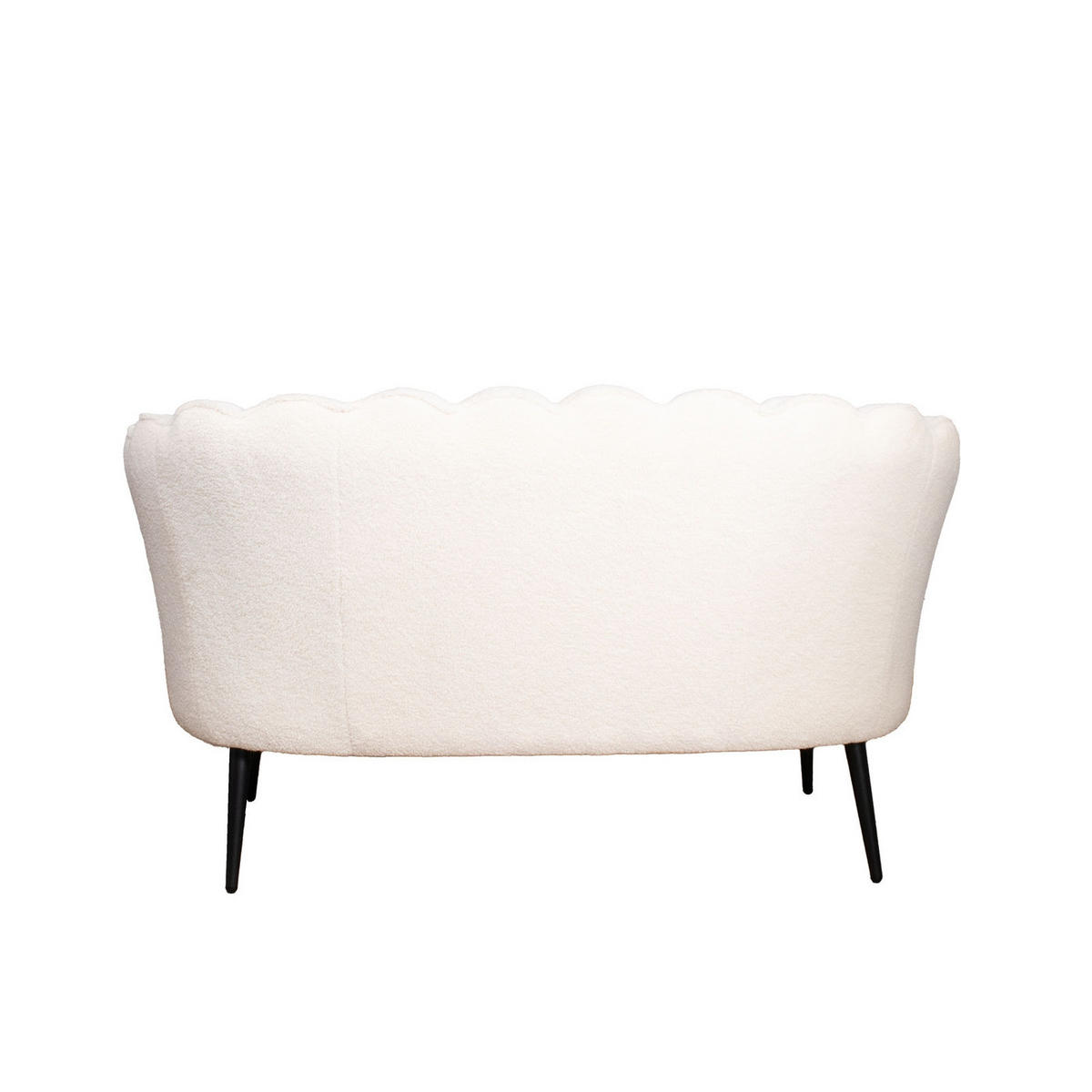 SOFA aus Teddy-Stoff 2-Sitzer, weiß - Weiß, Textil (145/80/78cm) - Giga Meubel