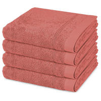 HANDTUCH Rubin 4er-Set - Rosa, Textil (50/100cm) - Ross