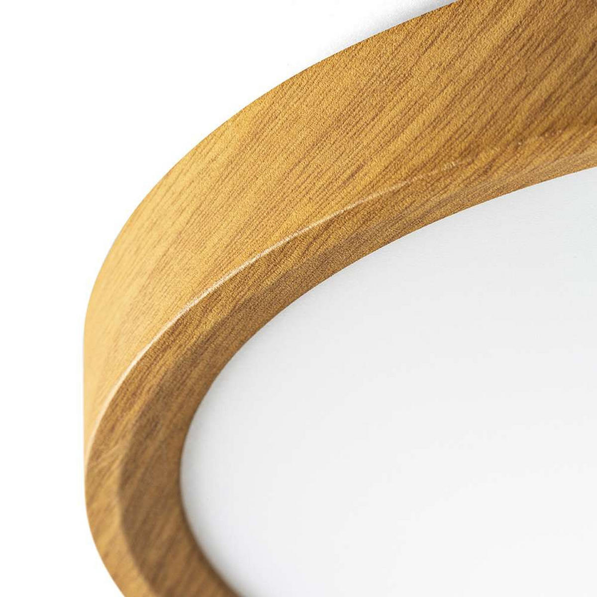 AUFBAULEUCHTE LANA 23 Dekor Buche/Kunststoff 18 W - Buchefarben, Holz (23/23/2.5cm)