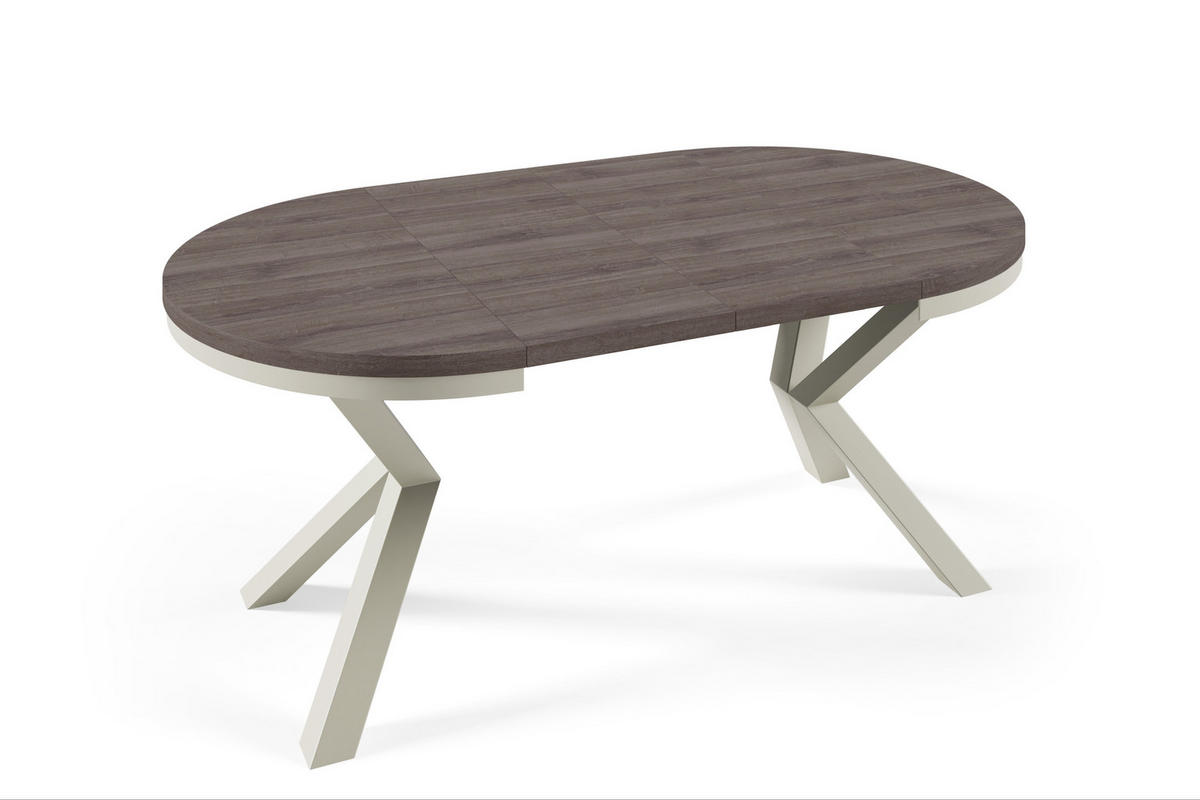 ESSTISCHE NORVIX - Kaschmir/Dunkelbraun, Holzwerkstoff (120/120/76cm) - Meblini