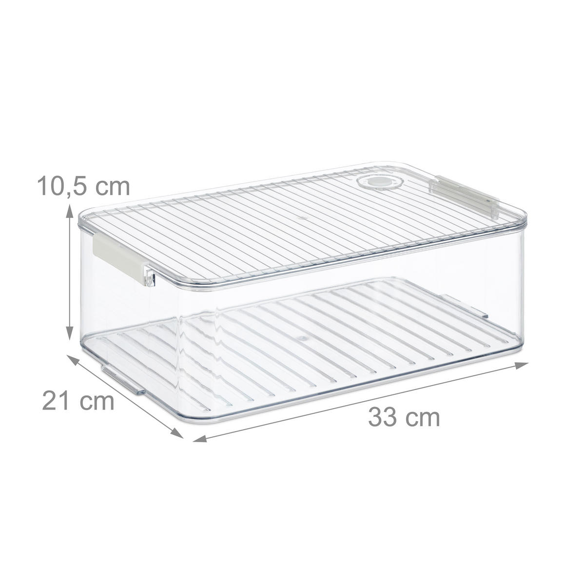 3XORGANIZÉR do lednice - průhledná, plast (21/10.5/33cm) - Relaxdays