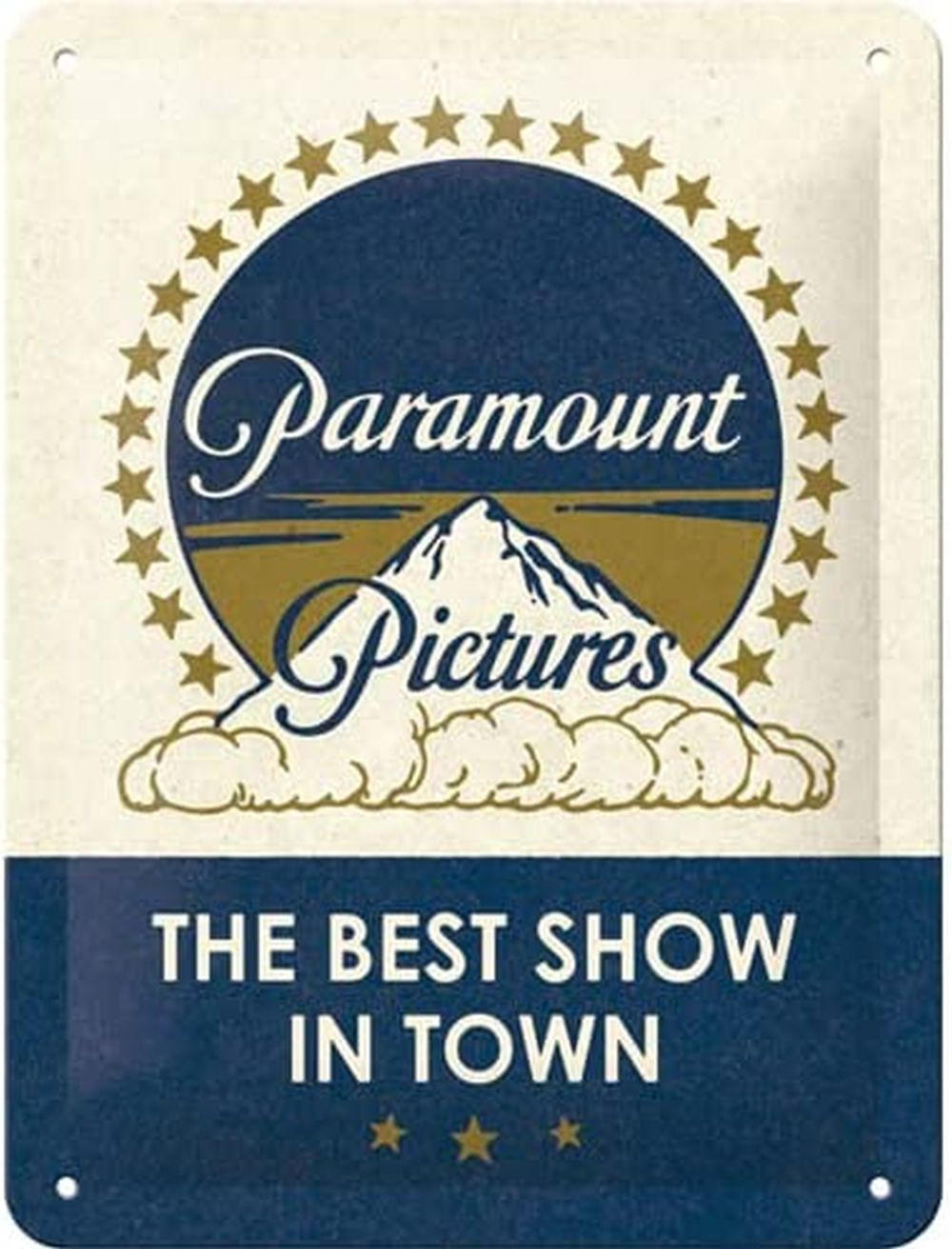 BLECHSCHILD 15/20 cm Paramount Classic Logo - Multicolor, Metall (15/20/0.5cm) - Nostalgic-Art