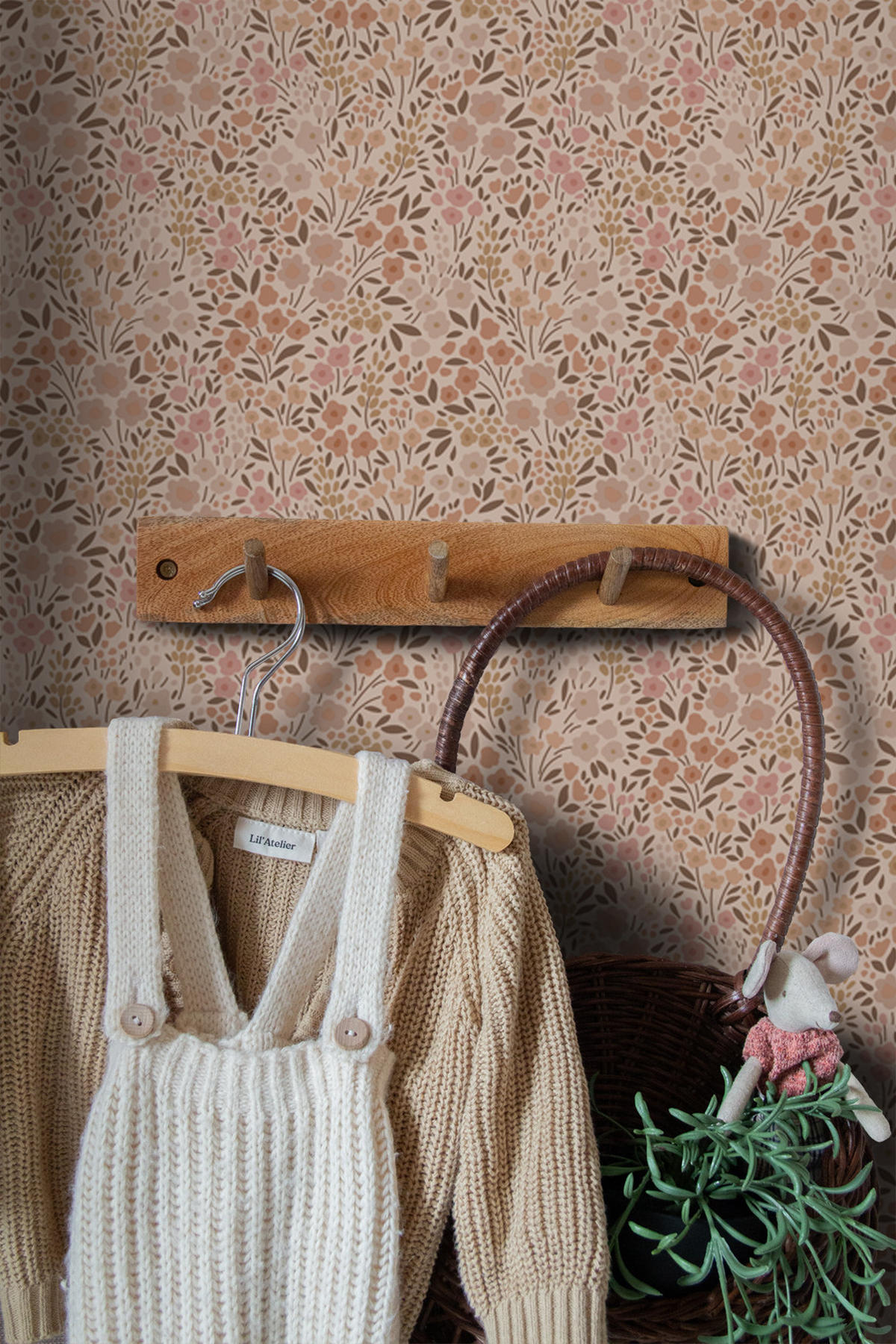 TAPETE Blumen 53 cm x 10.05 m - Pink, Papier (53/0.1cm) - ESTAhome