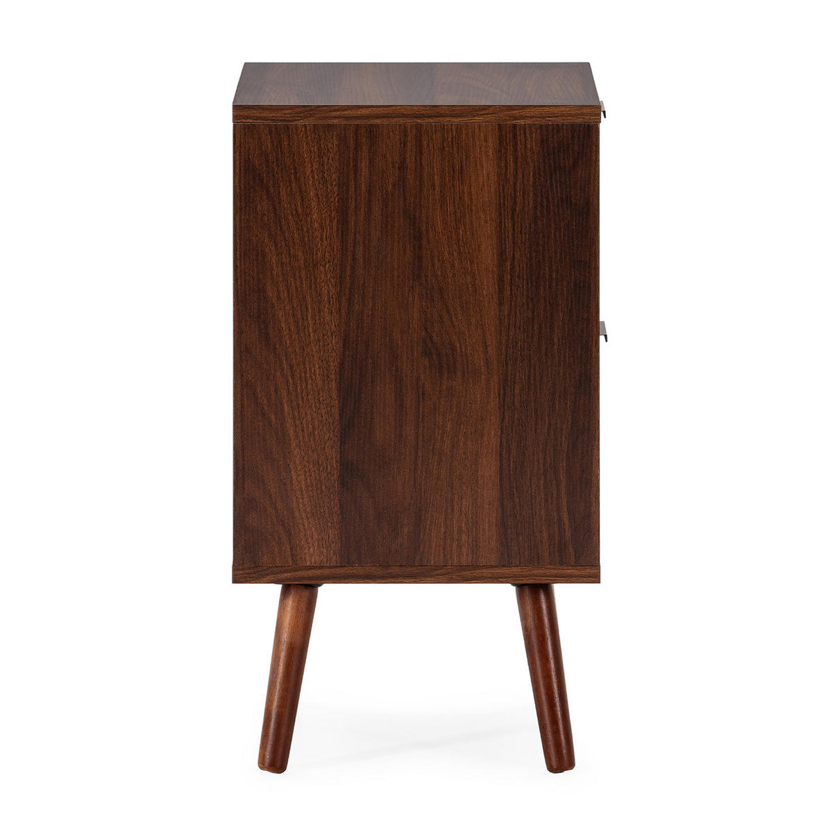 MĂSUȚA DE NOAPTE Lluvia cu 2 sertare, aspect de nuc comun - culoare nucă, compozit lemnos (40/55/30cm) - VS Venta-stock