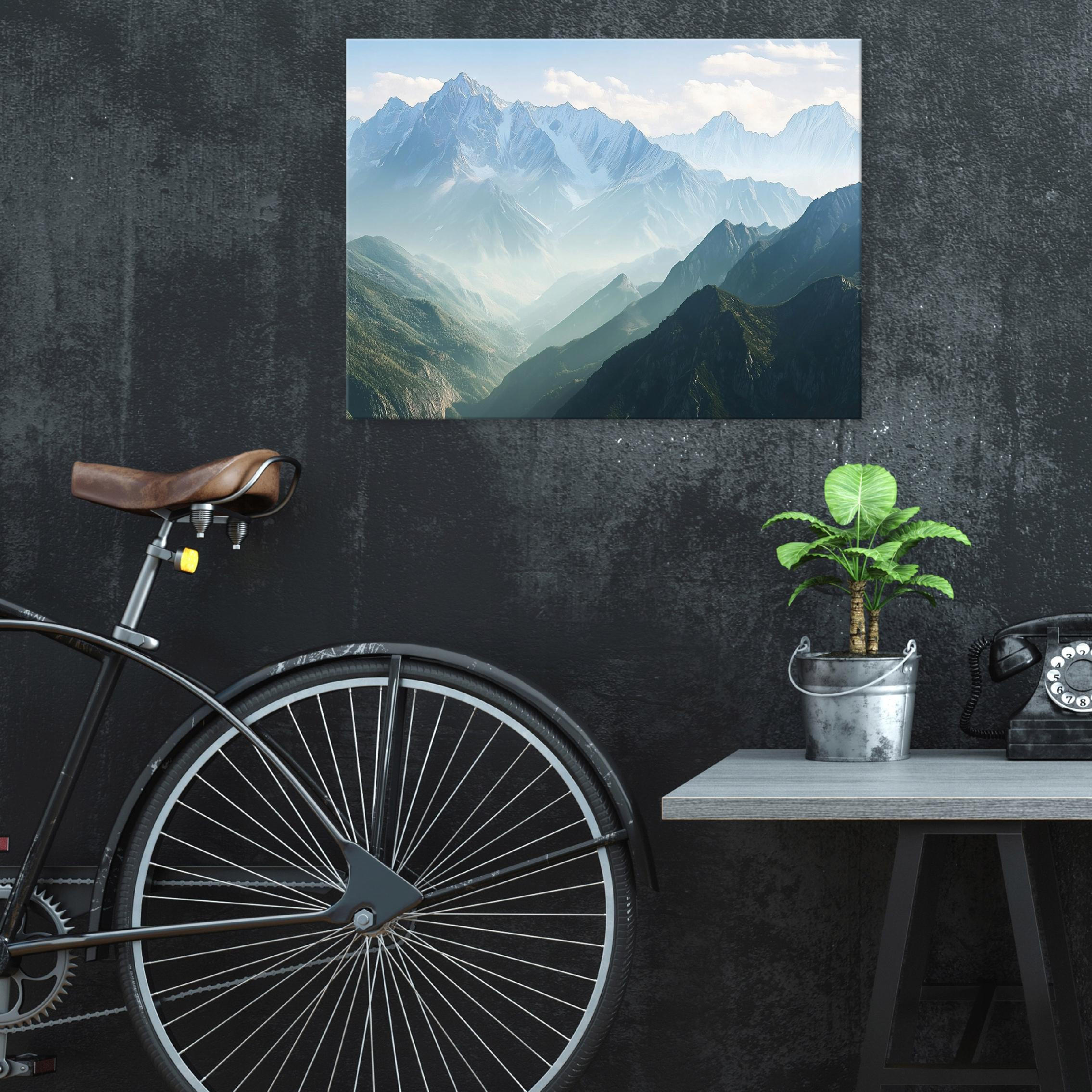 BILDER Berge Natur Landschaft Modern Wohnzimmer 100x70 - Multicolor, Holzwerkstoff (100/70cm) - Wallarena