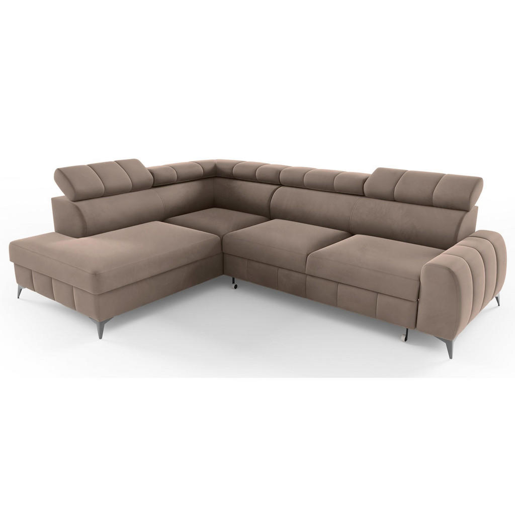 Thumbnail - Selsey Ecksofa, Hellbraun, Textil, 4-Sitzer, Ottomane links,L-Form, 274x203 cm, Wohnzimmer, Sofas & Couches, Wohnlandsch...