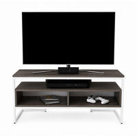 TV-ELEMENT Merrion Weiß und Wenge - Wengefarben/Weiß, Holzwerkstoff (111/51/35cm) - Decorotika