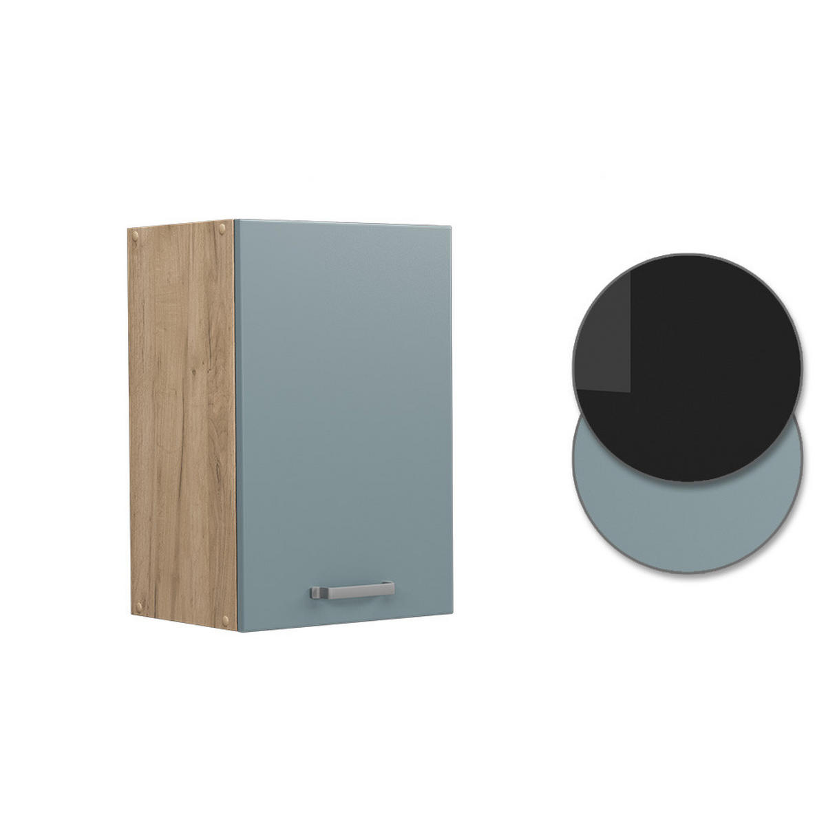 HÄNGESCHRANK R-Line Blau-Grau 40 cm - Honigeiche/Eiche Wotan, Holzwerkstoff (40/60/31cm) - Vicco