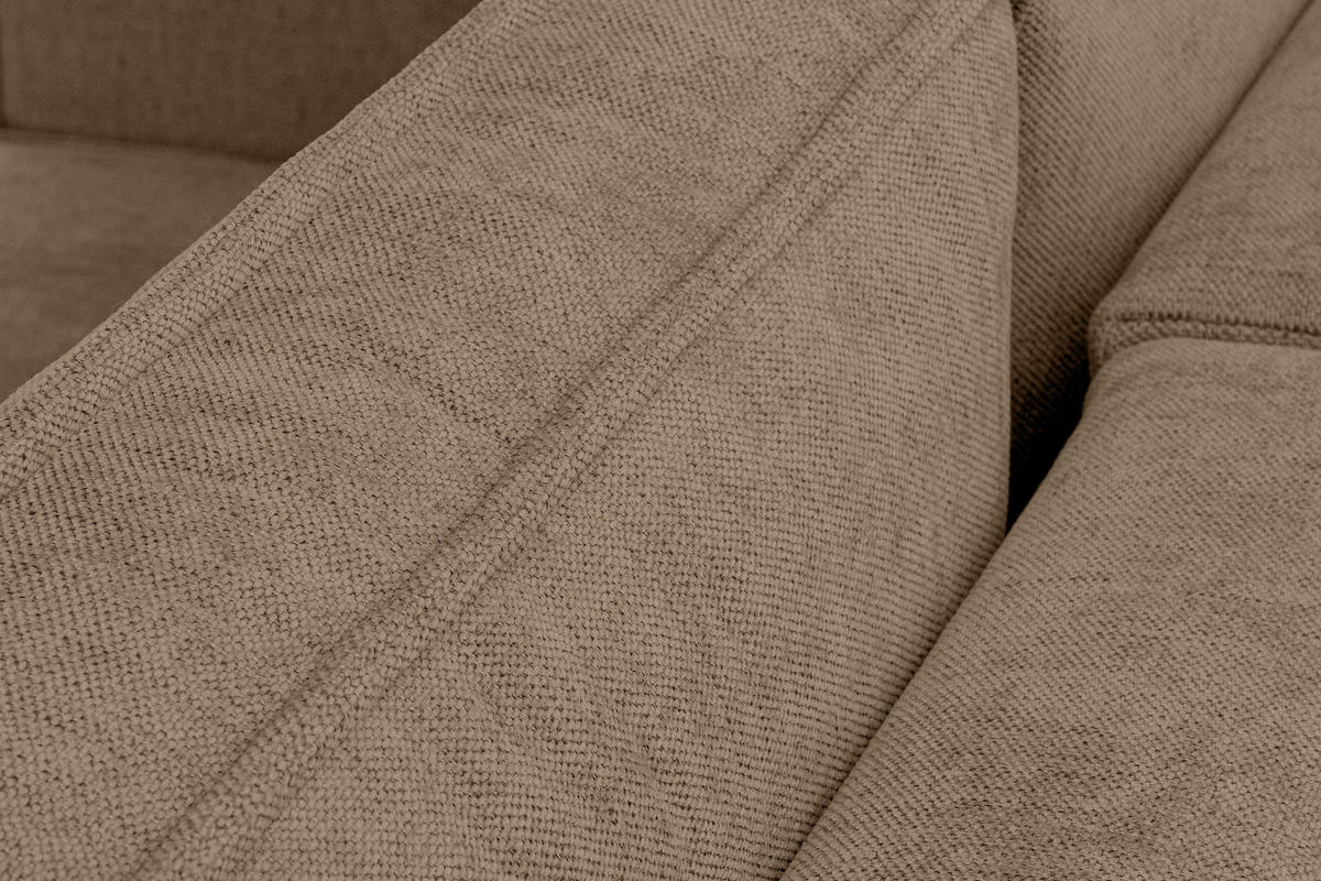 3-SITZER-SOFA NAPI II mit Schlaffunktion, hellbraun - Hellbraun, Textil (244/89/101cm) - KONSIMO®