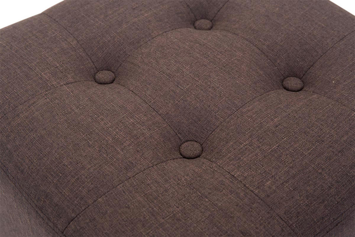 SITZWÜRFEL 2er Set Stoff braun - Braun, Holz/Textil (45/46/45cm) - CLP