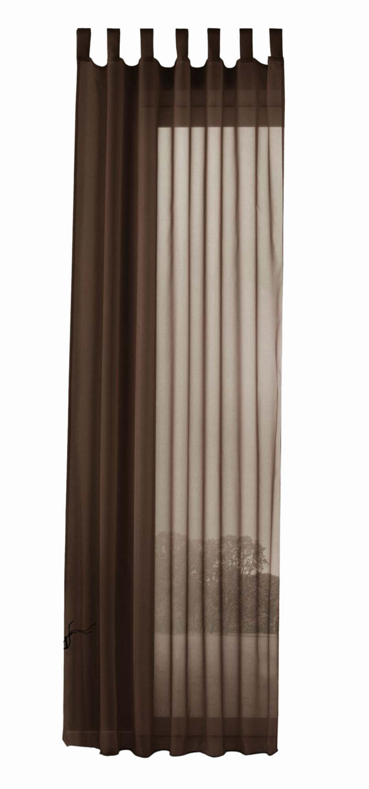 Gardinenbox Schlaufenschal Braun 140x245 cm