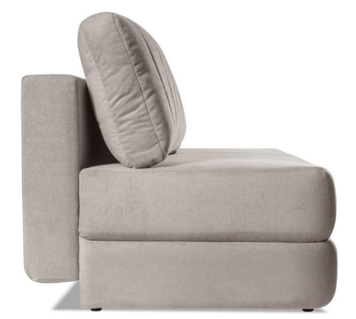 SOFA Grau-Beige ORI Mit Schlaffunktion Ohne Armlehnen - Grau, Textil (211/93/103cm) - Sepro Meble