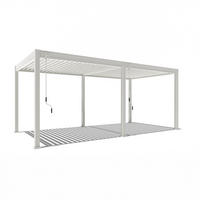 PERGOLA Deluxe Pavillon Terrassenüberdachung Aluminium 3 x 6 m weiß - Weiß, Metall (300/255/600cm) - WEIDE