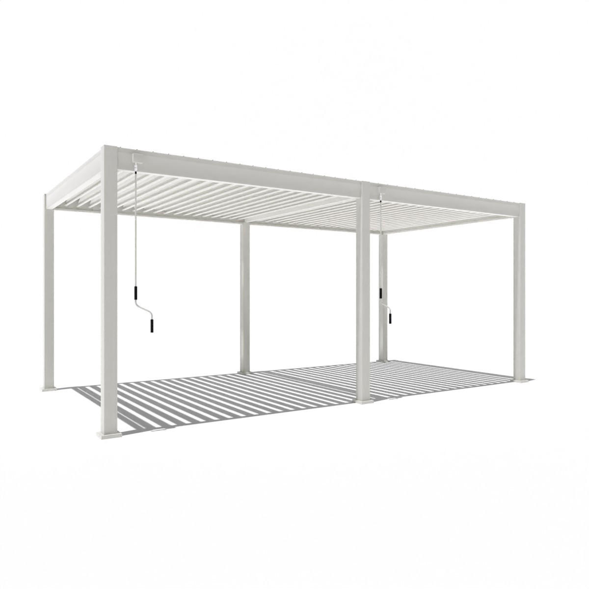 TERRASSENÜBERDACHUNG Deluxe 6 x 7 M + Verbindung 3 M Pavillon Aluminium - Weiß, Metall (600/255/700cm) - WEIDE