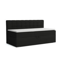 BOXBETT PATI 100/200 Schwarz mit Bonell-Federkernmatratze H3 - Schwarz, Holz/Holzwerkstoff (100/200cm) - Deine Möbel 24
