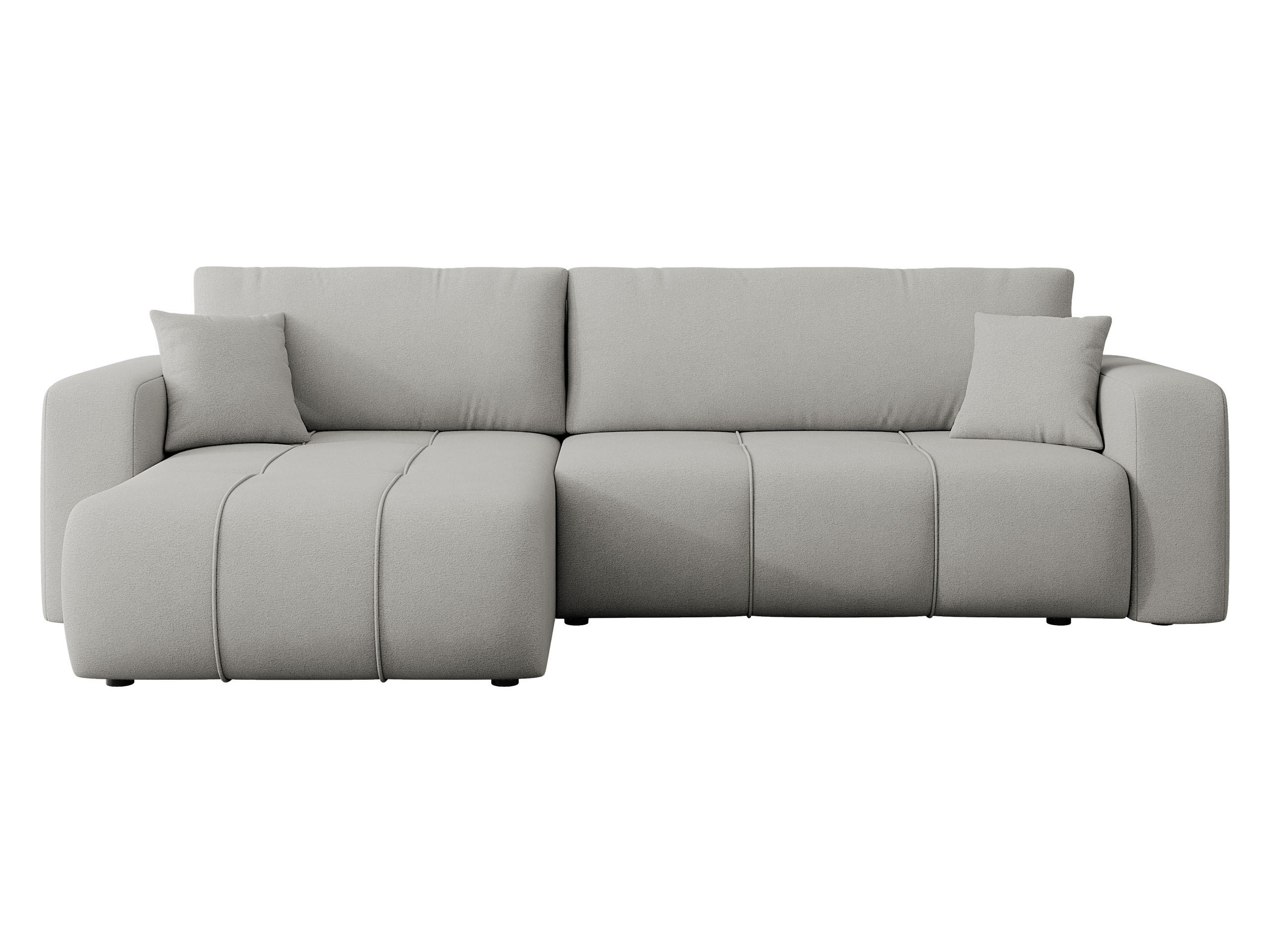 ECKSOFA Furyn Maxi - Schwarz/Grau, Holz/Kunststoff (274/145cm) - MIRJAN24