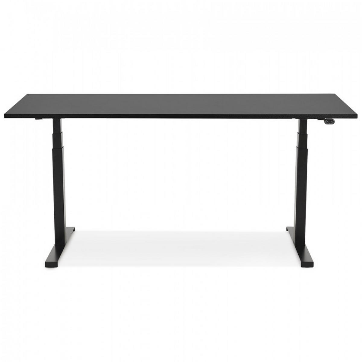 SCHREIBTISCH Schwarz 140x70x127 cm - Schwarz, Holz/Metall (140/70/127cm) - AlterEgo