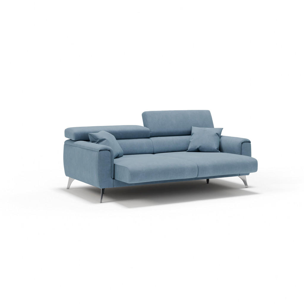 Thumbnail - Divani.store Linearsofa, Hellblau, Textil, 199x73x102 cm, Wohnzimmer, Sofas & Couches, Sofas