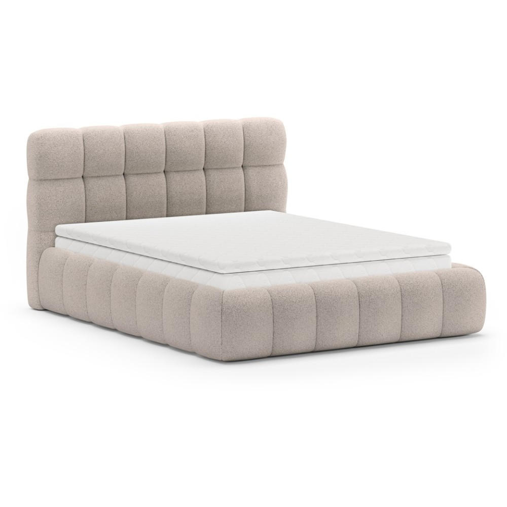 Beautysofa Polsterbett Hellbraun 140x200 cm