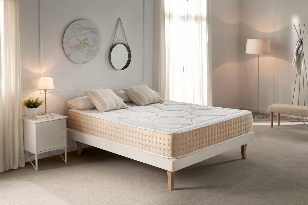MATRATZE Memory Royal Multizone 25 cm, 180x200 cm - Beige, Textil (180/200cm) - Moonia
