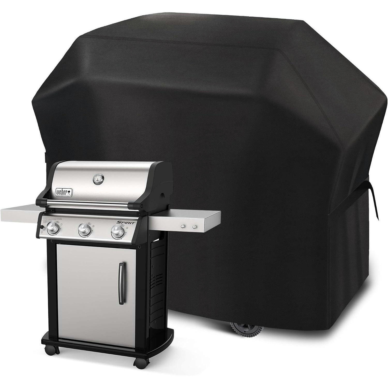 GRILLABDECKUNG 132x66x109 cm Wetterfest Oxford 420D - Schwarz, Textil (66/109/132cm)
