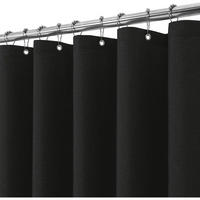 DUSCHVORHANG Leinen Schwarz 152 x 214 cm - Schwarz, Textil (152/214cm)