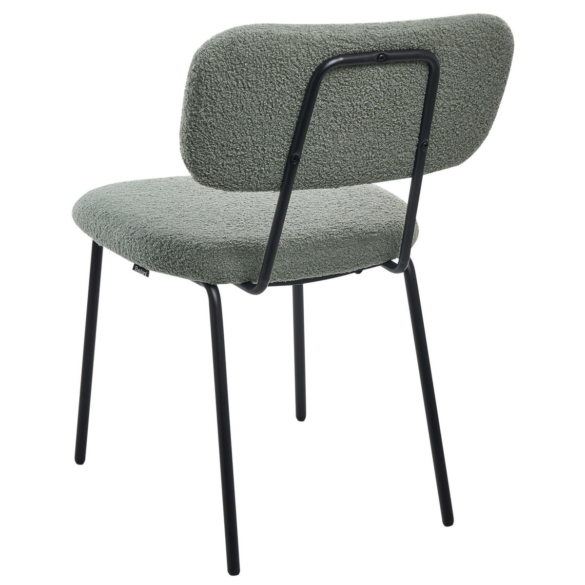 ŽIDLE sada 2 ks Bouclé Světle zelená Adair - světle zelená, textil (52/83/63cm) - Beliani
