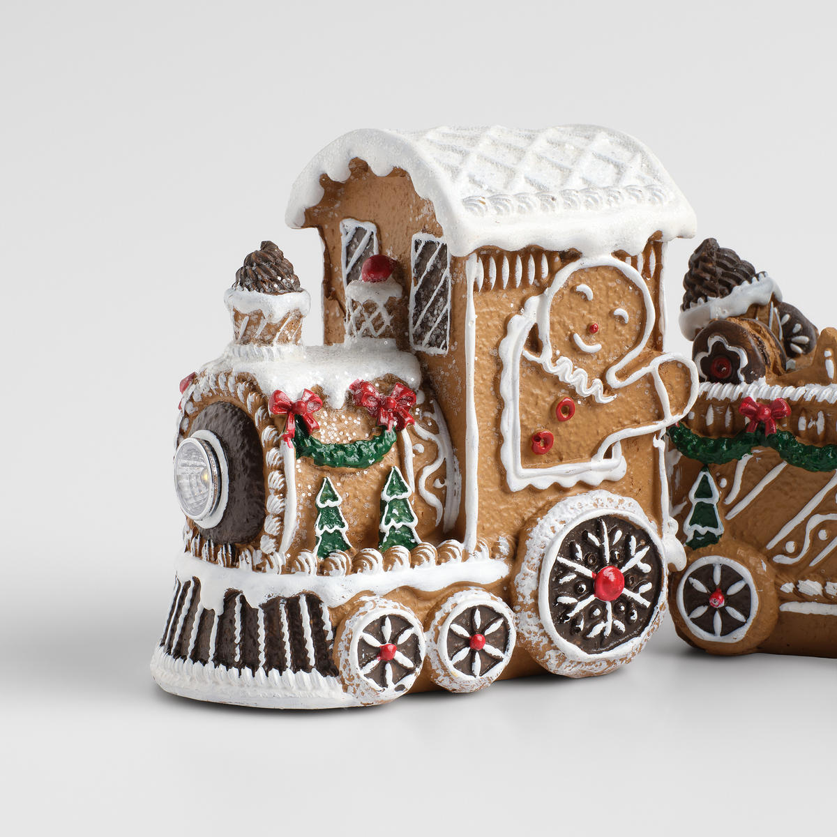 DEKOFIGUR Led CHARMTRAIN, 18 x 15 cm, Braun, Beleuchtet Weihnachtsfigur, Weihnachtsdeko, Deko Wohnzimmer, Winter Christmas, XMAS Geschenk - Braun, Kunststoff (7.5/15.5/18cm) - home&you