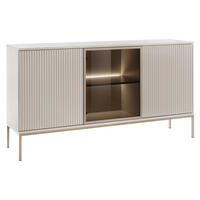 KOMMODE Sento K154 - Kaschmir/Schwarz, Holzwerkstoff/Metall (154/83/39cm) - MIRJAN24