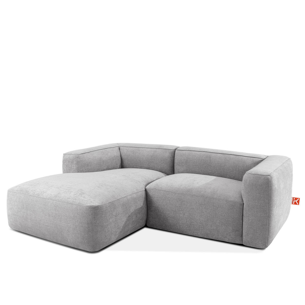 ECKSOFA LINKS FUBBO, Hellgrau - Hellgrau, Holz/Holzwerkstoff (225/176cm) - KONSIMO®