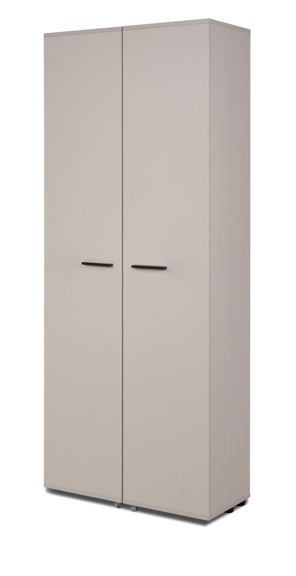 SCHUHSCHRANK Samtfarben 74 cm, Flurschrank aufklappbar für 30 Paar Schuhe - Beige/Schwarz, Holzwerkstoff/Kunststoff (74/181.5/34cm) - Furn.Design
