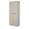 SCHUHSCHRANK Samtfarben 74 cm, Flurschrank aufklappbar für 30 Paar Schuhe - Beige/Schwarz, Holzwerkstoff/Kunststoff (74/181.5/34cm) - Furn.Design