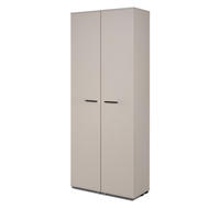 SCHUHSCHRANK Samtfarben 74 cm, Flurschrank aufklappbar für 30 Paar Schuhe - Beige/Schwarz, Holzwerkstoff/Kunststoff (74/181.5/34cm) - Furn.Design