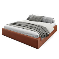 POLSTERBETT 180x200cm Bett mit Stauraum Lattenrost Honigfarbe - Orange/Braun, Holz/Holzwerkstoff (180/200cm) - Muralo