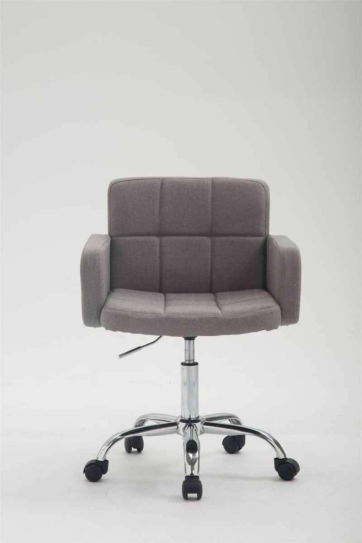 ARBEITSHOCKER Lausanne Stoff grau - Grau, Metall (60/89/52cm) - TPFLiving