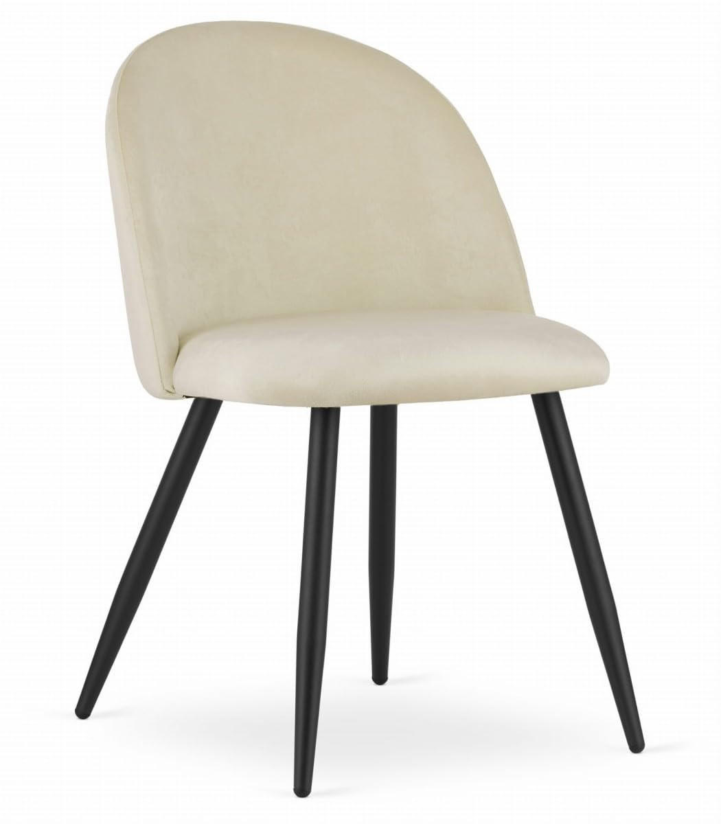 ESSZIMMERSTUHL Beige Velours, Bequeme Sitzfläche - Beige, Textil (48/79/43cm) - Best For Home